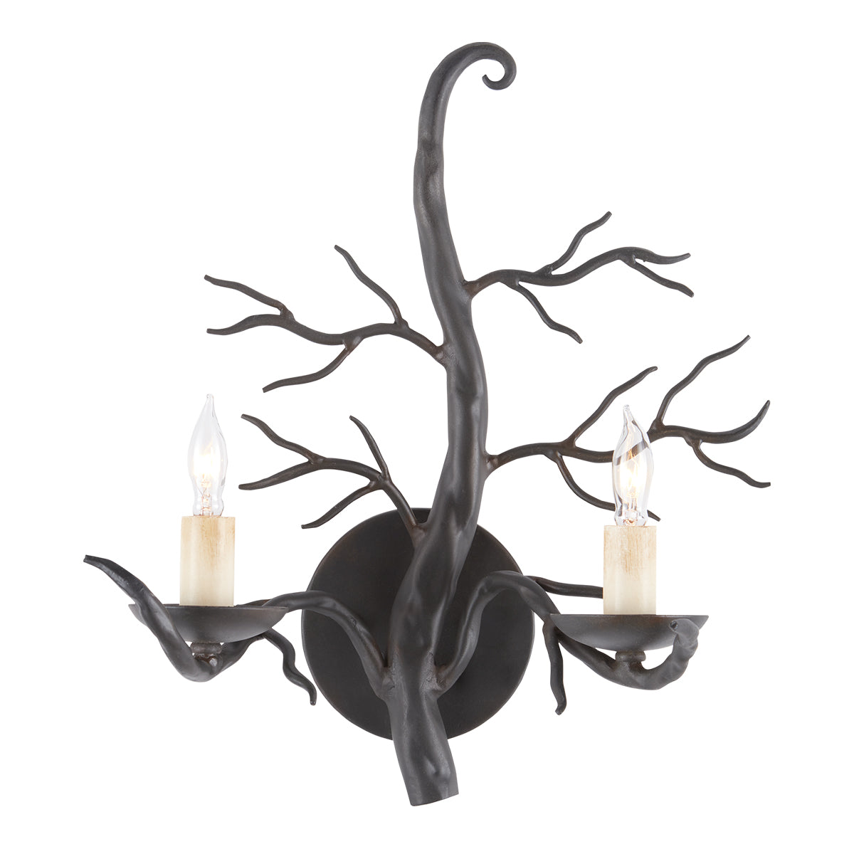 Treetop – kinkiet w formie naturalnej gałęzi z kutego żelaza