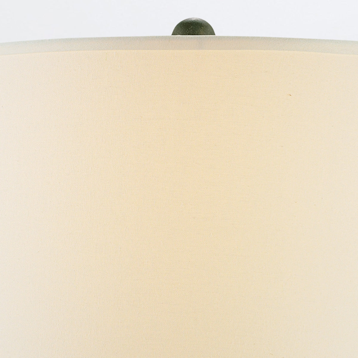 Upbeat Teal – ceramiczna lampa stołowa w odcieniu morskim, kute żelazo i lniany abażur