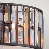 Lampa sufitowa Gemma  ze szkłem kryształowym - Hinkley 42cm (vintage brąz, bursztyn, kryształy, 3xE27)