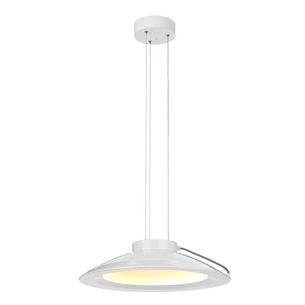 Biała lampa 50cm, LED 35W - wisząca do kuchni jadalni salonu Elstead (Europa)