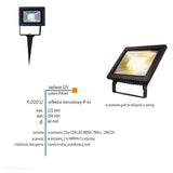 Reflektor kierunkowy, lampa ogrodowa naświetlacz IP 44 (12W, 3000K) (system 12V LED) Flood