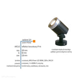 Reflektor kierunkowy, lampa ogrodowa zewnętrzna IP 44 (5W, 3000K) (system 12V LED) Arcus