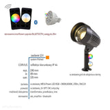 Reflektor kierunkowy, lampa ogrodowa zewnętrzna IP 44 (5W, Smart RGB+3000K-6000K) (system 12V LED) Corvus