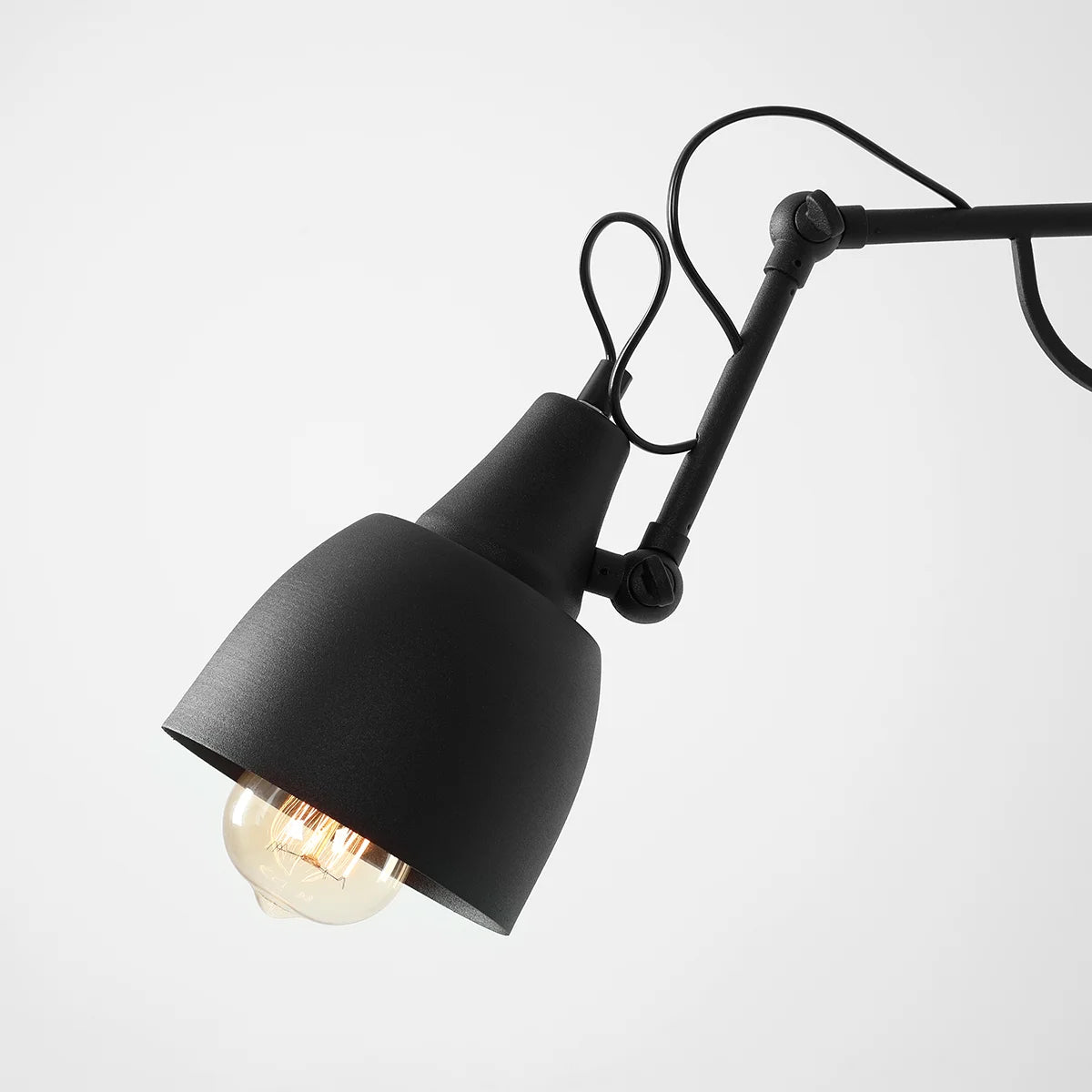 Regulowana lampa ścienna - czarny kinkiet dwa ramiona (2xE27) Aldex (soho) 1002D1