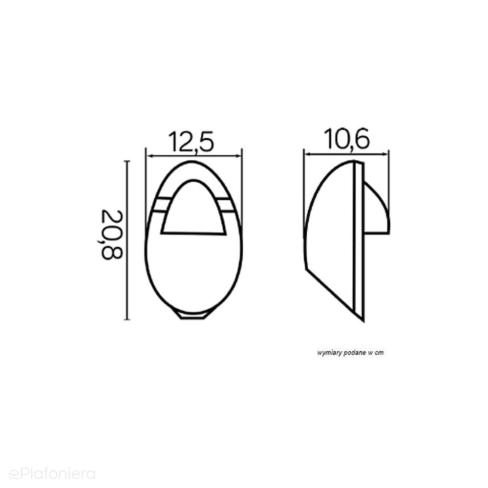 Regulowana lampa ścienna - kinkiet aluminiowy zewnętrzny (LED 9W, 345lm) SU-MA (Eggo)