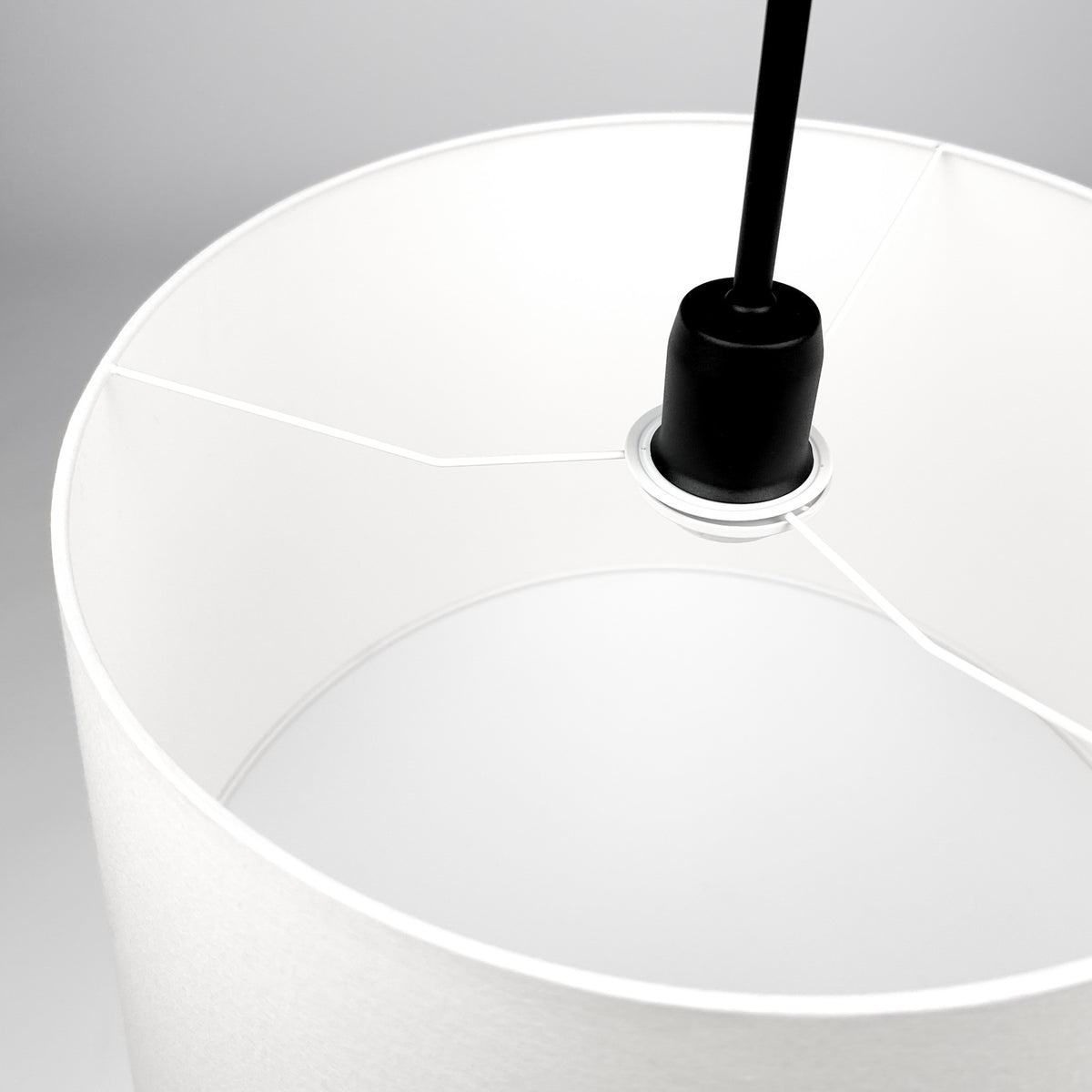 Lampa wisząca SILIA biały 45 cm - Czarny - 144 cm