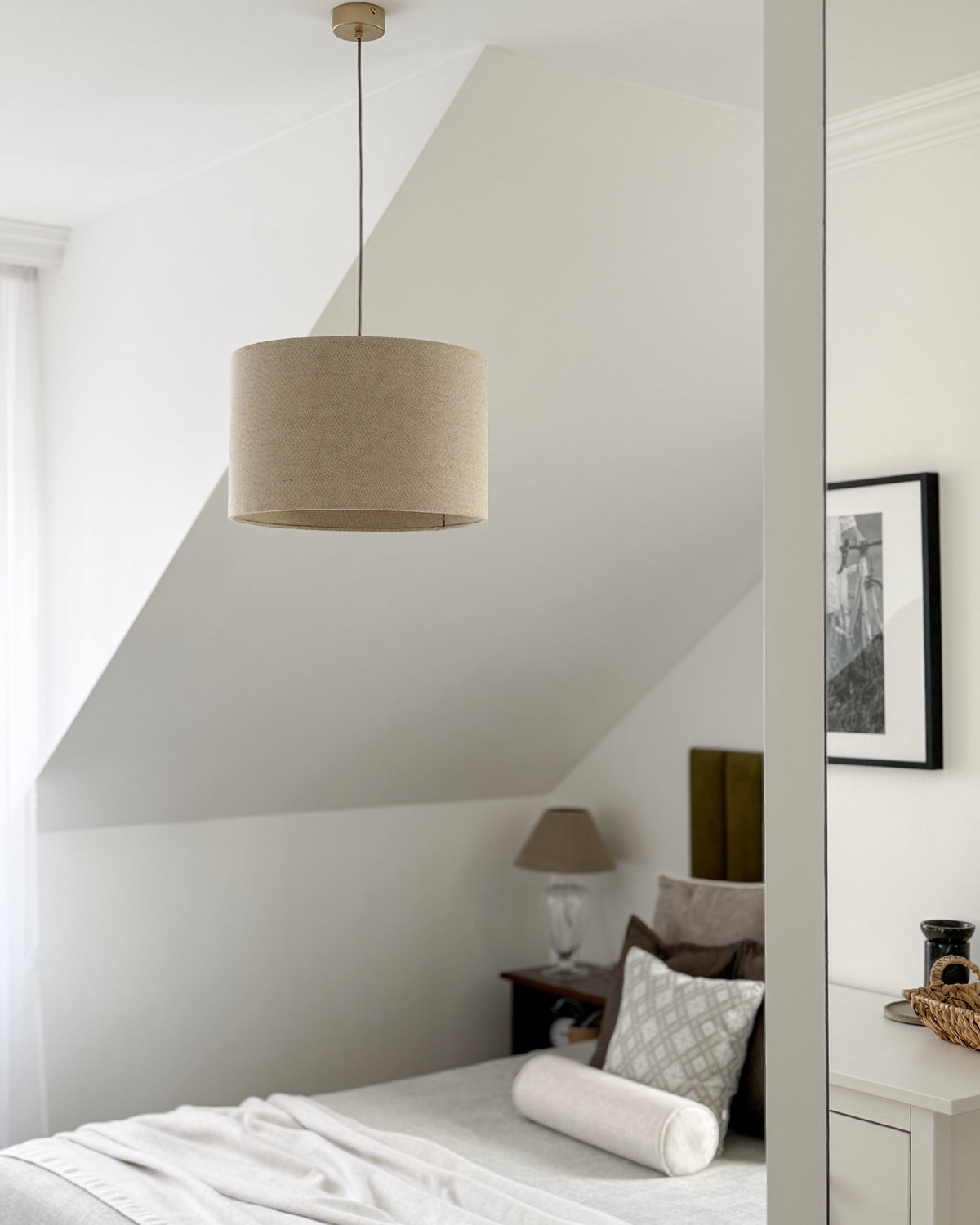 Lampa wisząca LINO walec 38 cm - Złoty