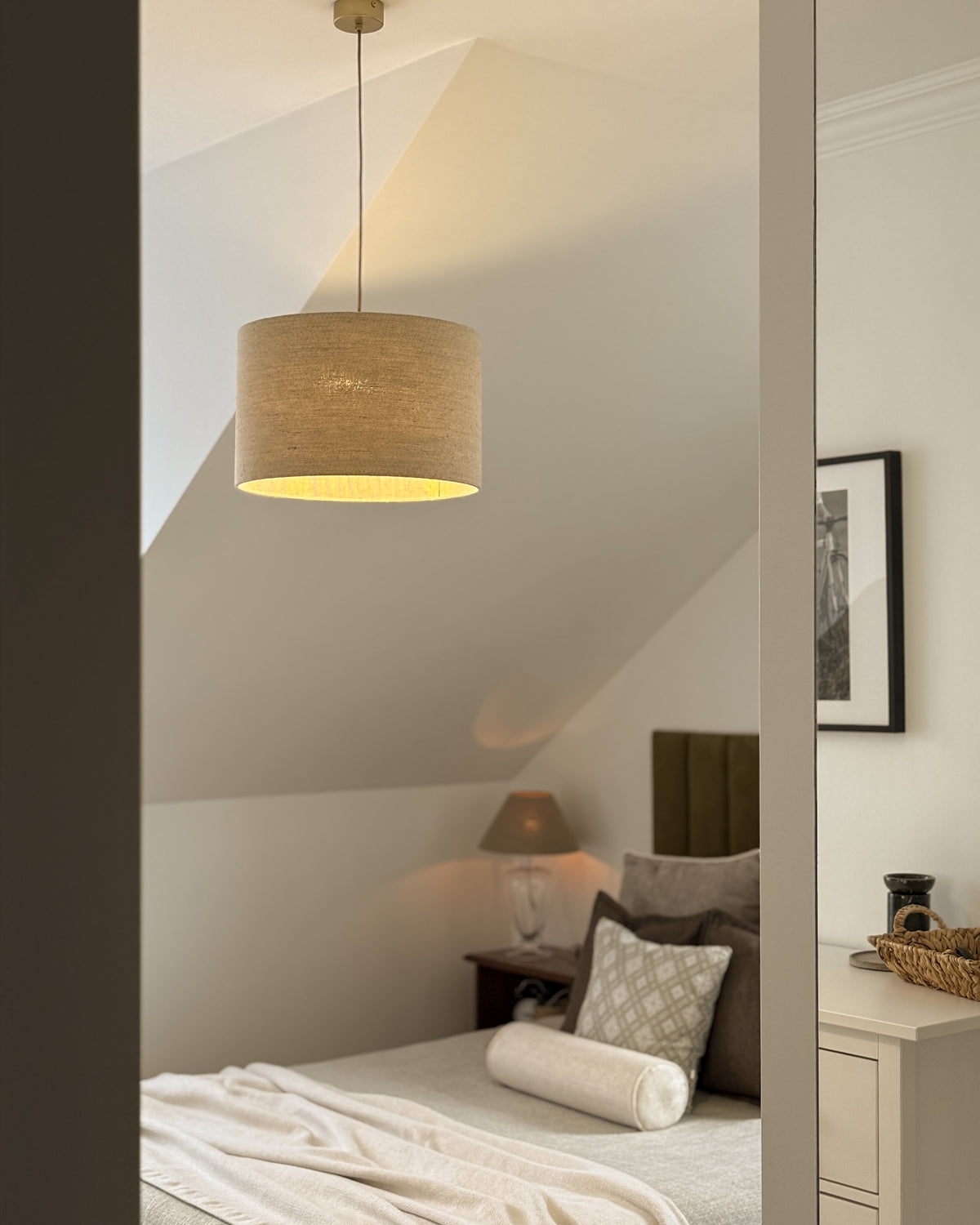 Lampa wisząca LINO walec 38 cm - Złoty