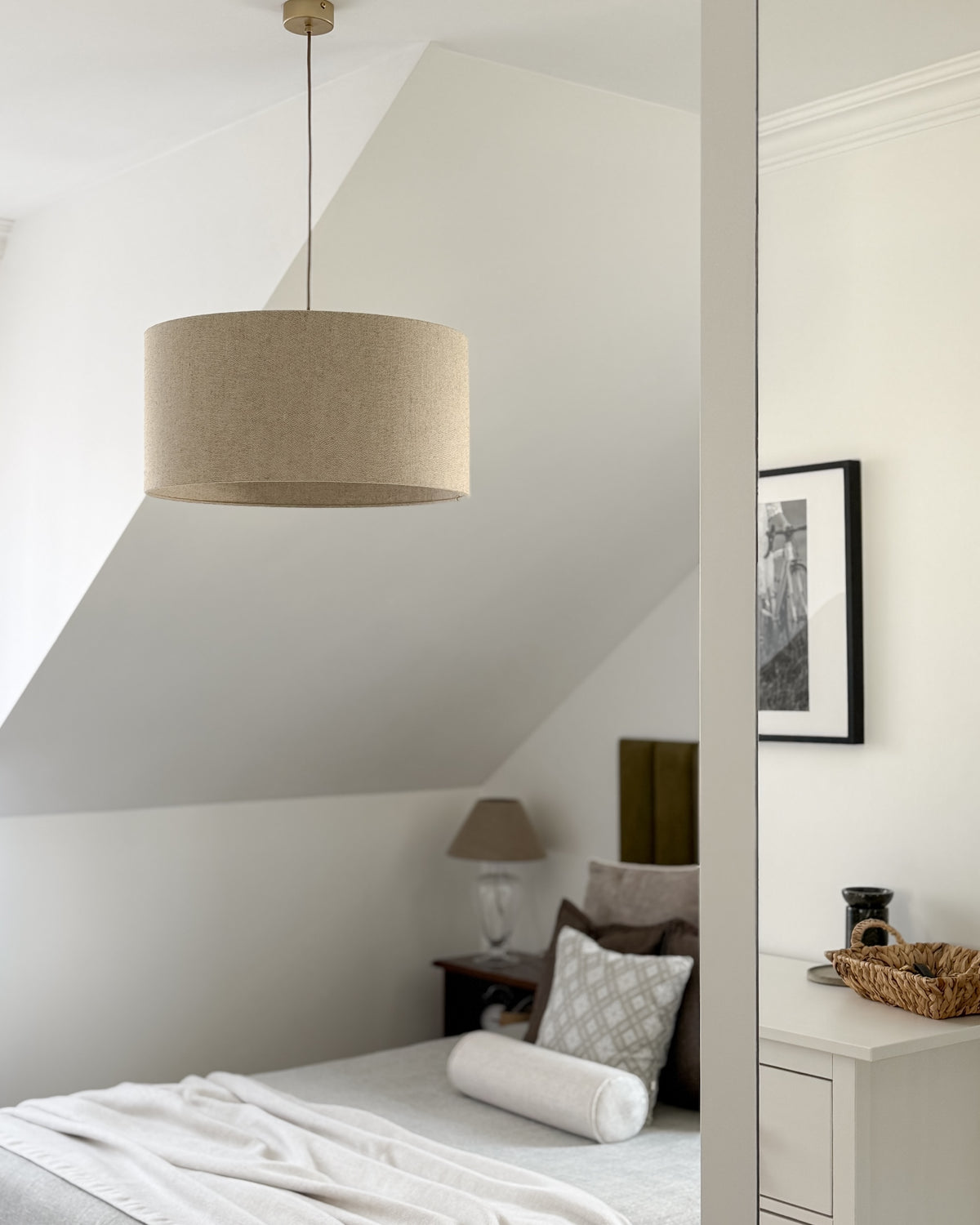 Lampa wisząca LINO walec 50 cm - Złoty