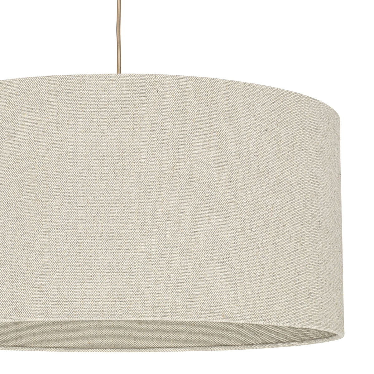 Lino Walec – lampa wisząca z lnianym abażurem i mosiądzem Ø50