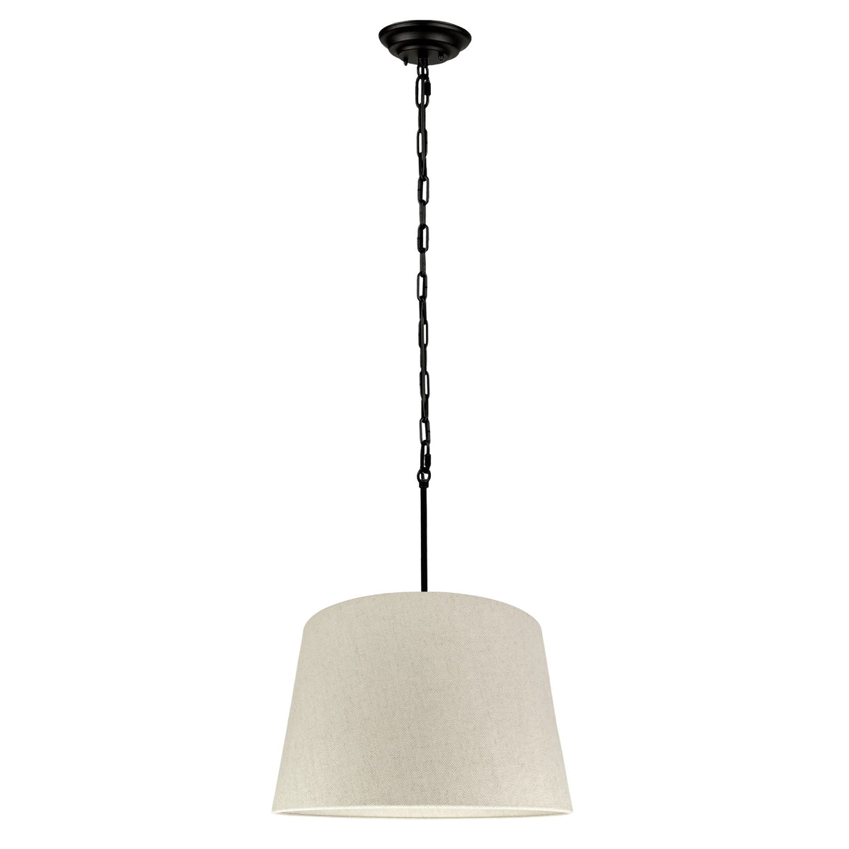 Lampa wisząca SILIA len 45 cm - Czarny - 144 cm
