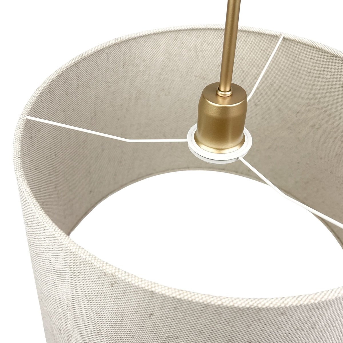 Lampa wisząca SILIA len 45 cm - Złoty - 144 cm