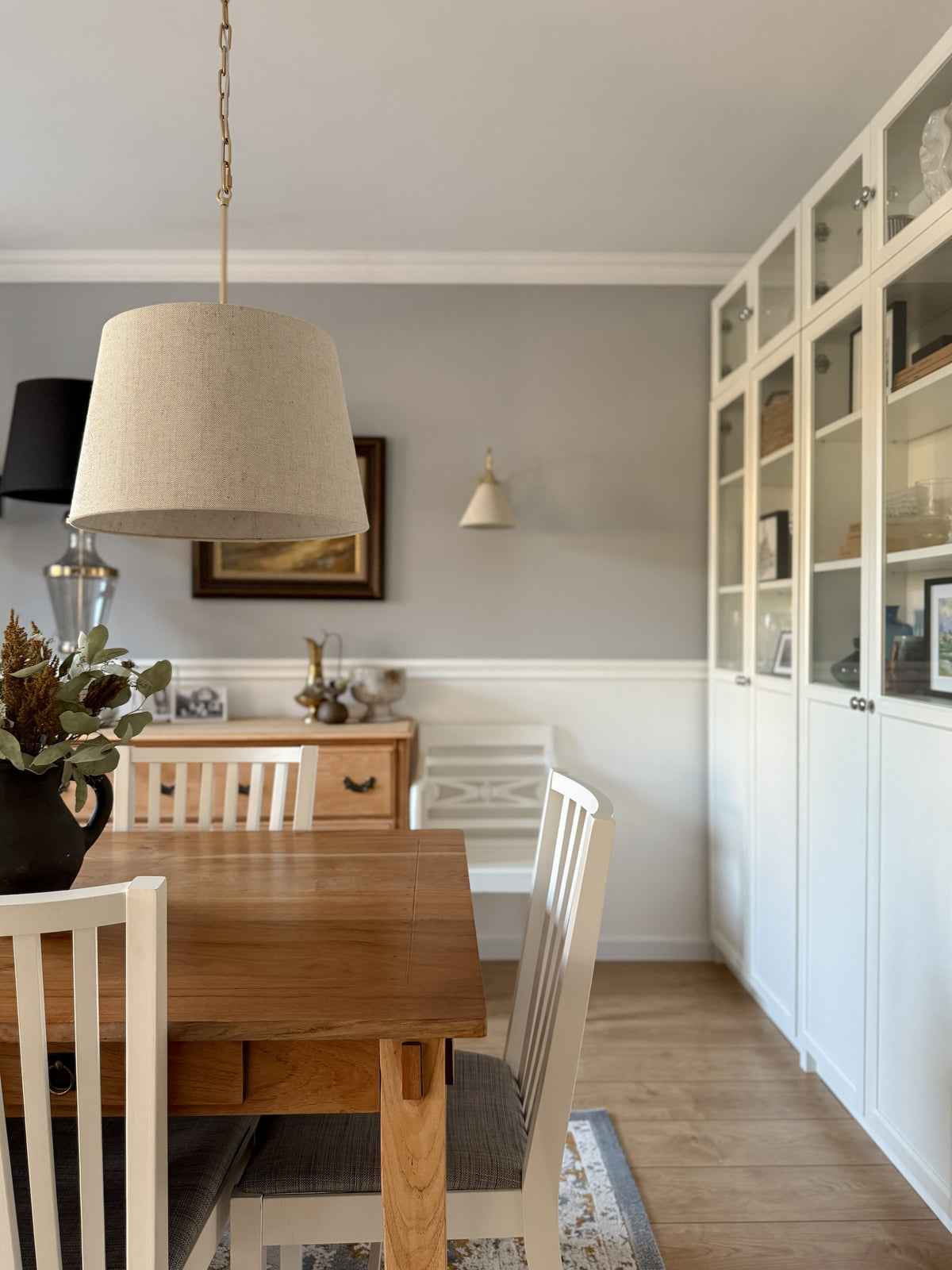 Lampa wisząca SILIA len 45 cm - Złoty - 144 cm