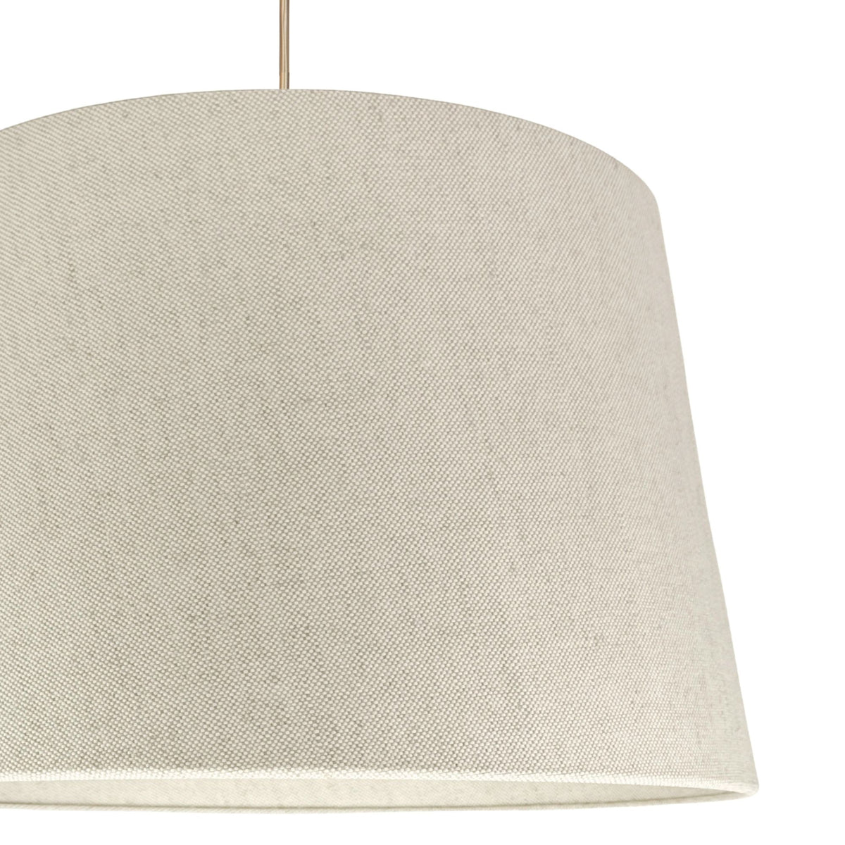 Lino Stożek – lampa wisząca z lnianym abażurem i mosiądzem Ø45