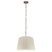 Silia Len – stożkowa lampa wisząca z lnianym abażurem Ø45