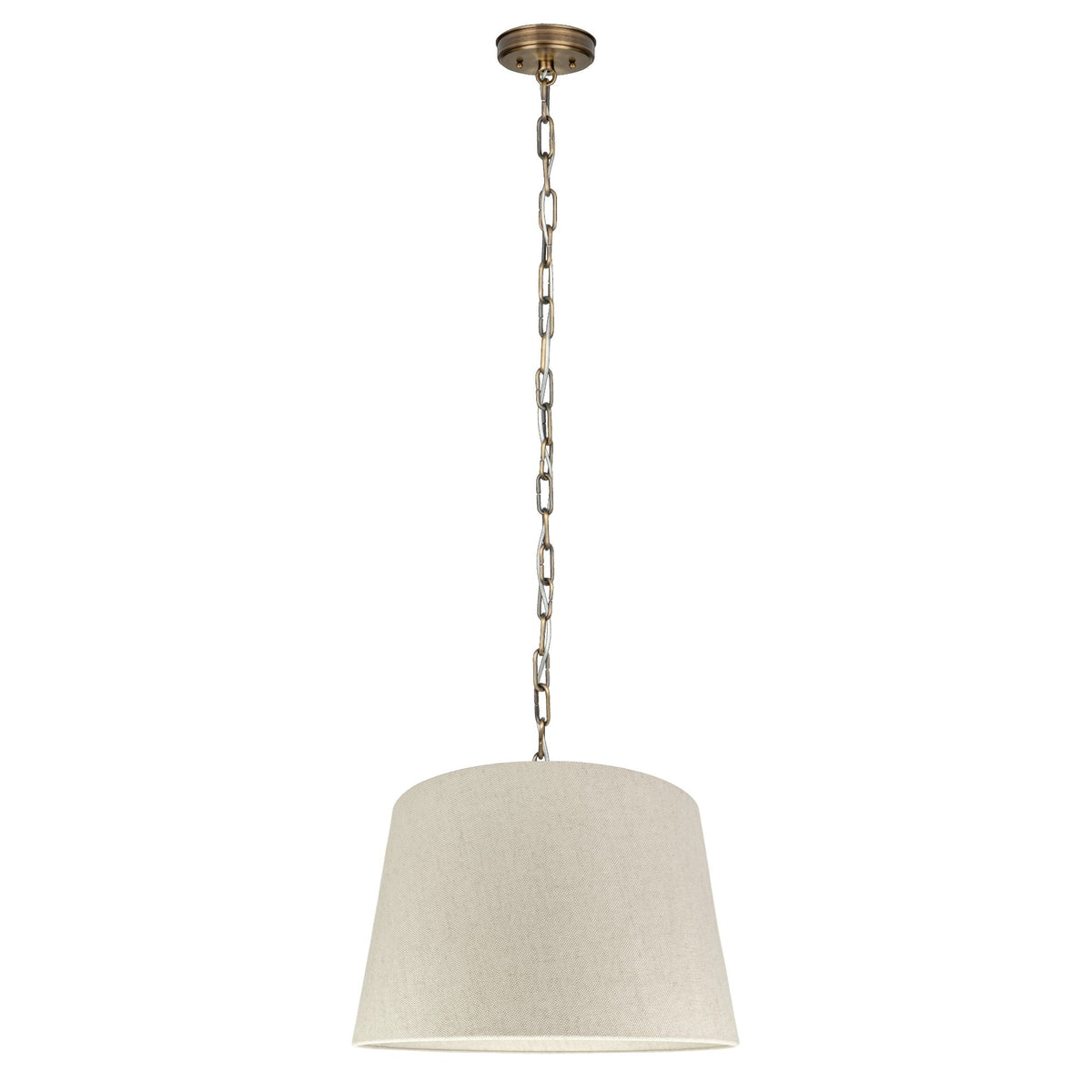 Silia Len – stożkowa lampa wisząca z lnianym abażurem Ø45