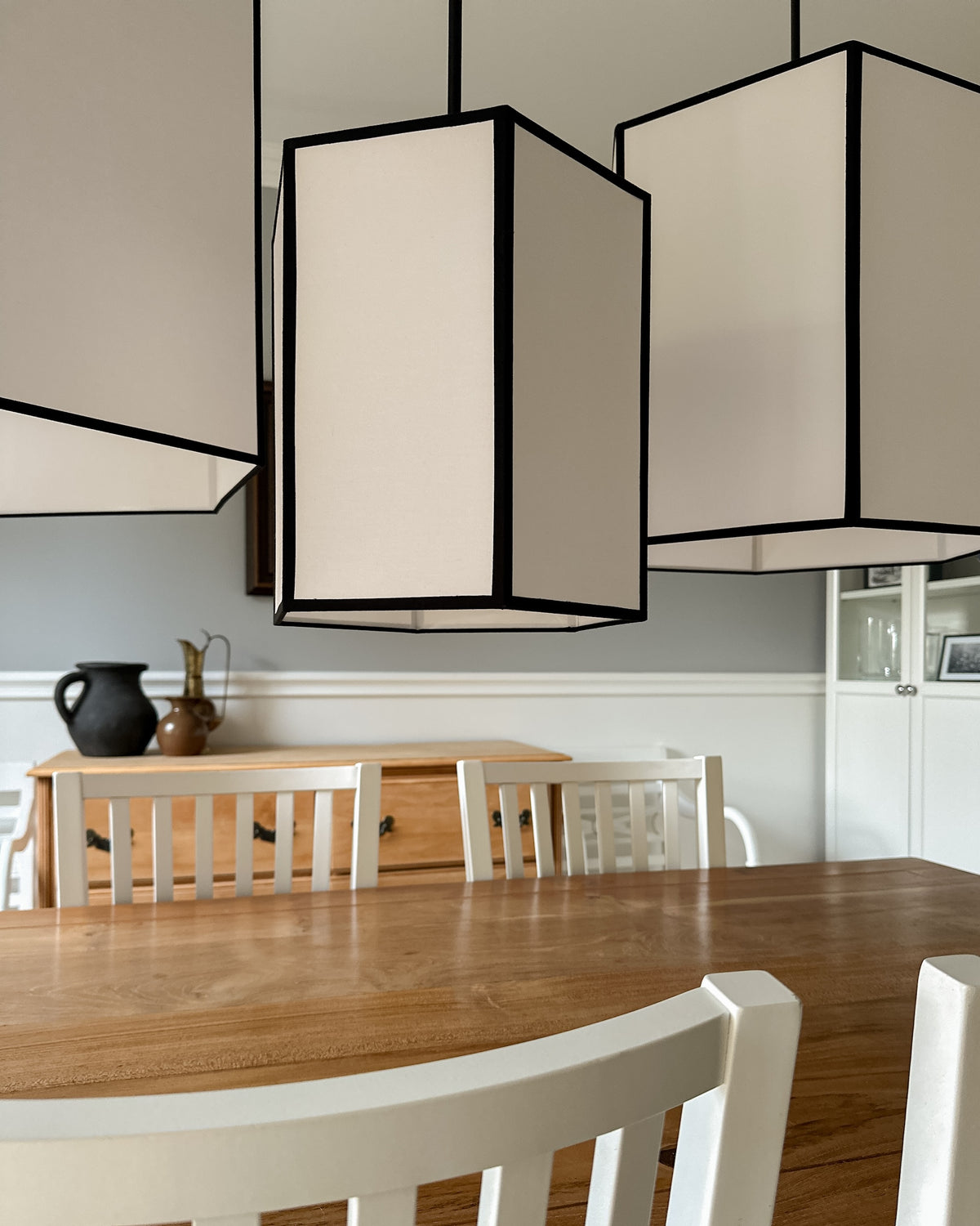 Lampa wisząca GABIA biało-czarny - 29 cm