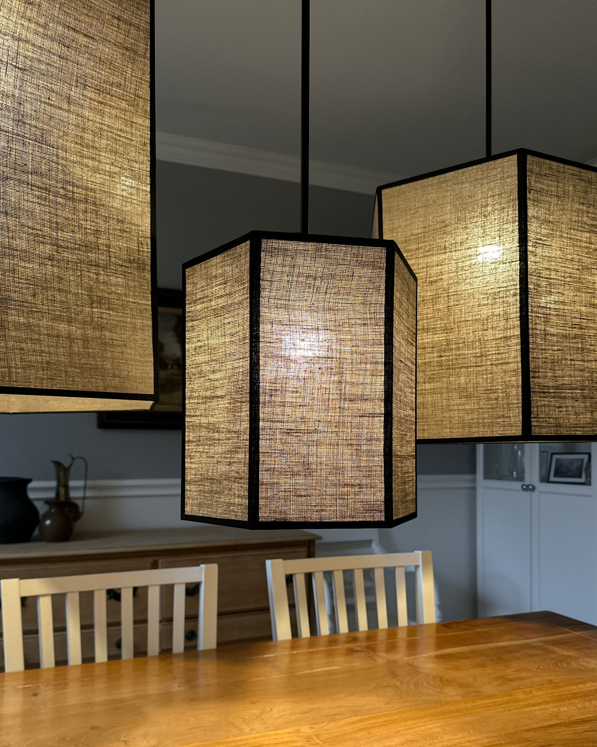 Lampa wisząca GABIA len - 29 cm
