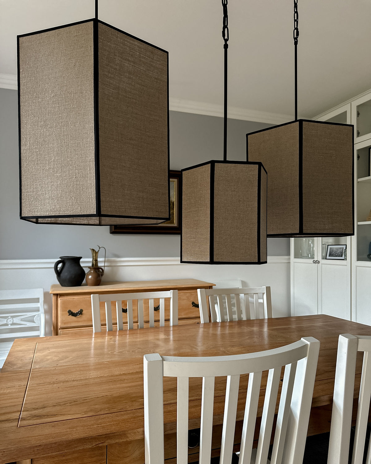Lampa wisząca GABIA len - 29 cm