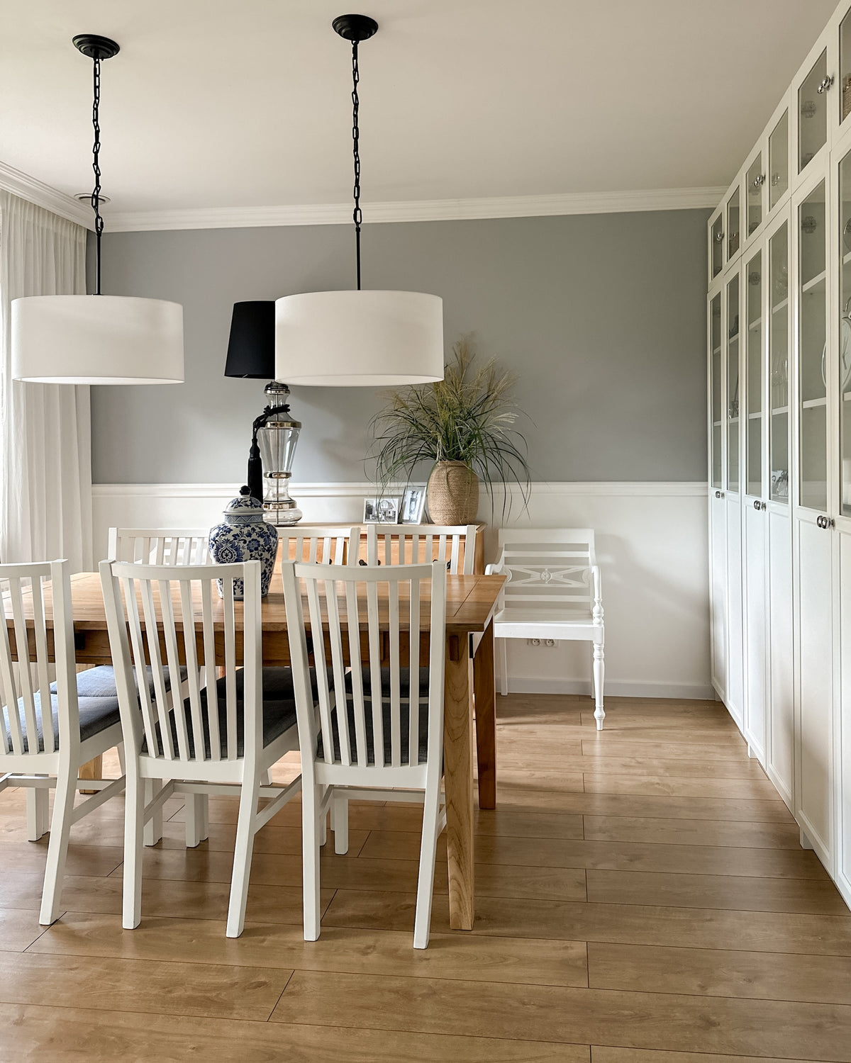 Lampa wisząca SILIA biały 52 cm - Czarny