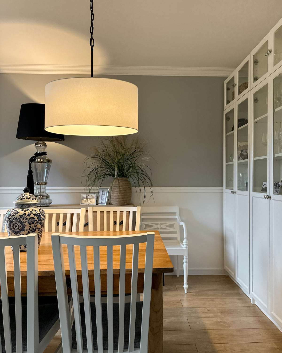 Lampa wisząca SILIA biały 52 cm - Czarny
