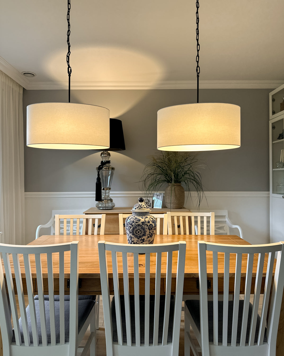 Lampa wisząca SILIA biały 52 cm - Czarny