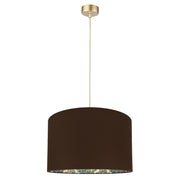 Farmhouse – lampa wisząca z ornamentowym żakardem wewnątrz abażura