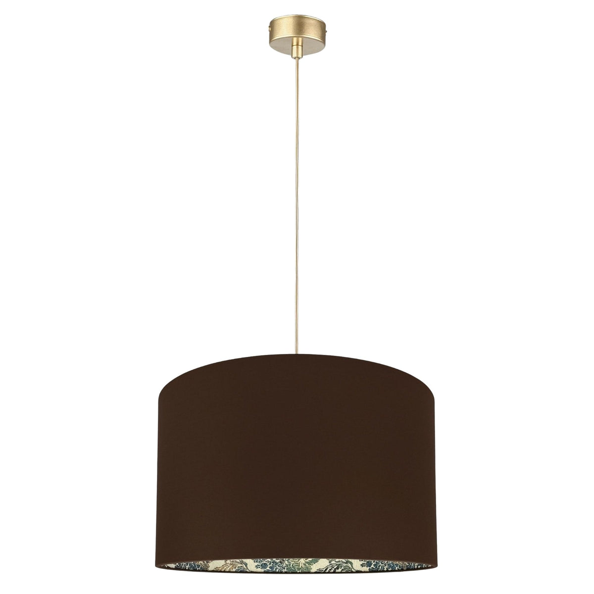 Farmhouse – lampa wisząca z ornamentowym żakardem wewnątrz abażura