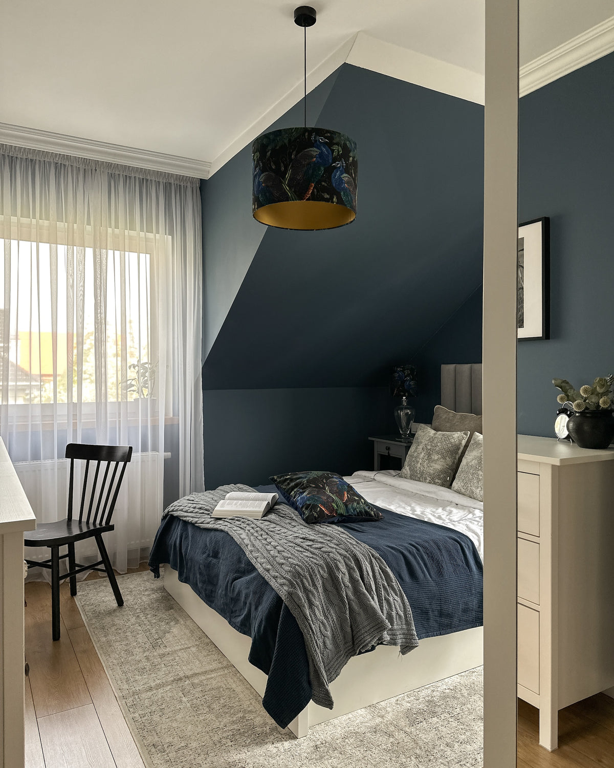 Lampa wisząca PAVA złote wnętrze - 38 cm