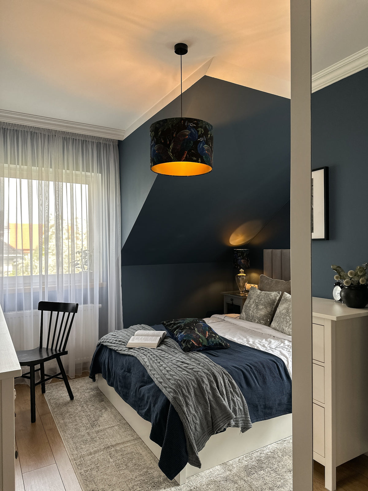 Lampa wisząca PAVA złote wnętrze - 38 cm