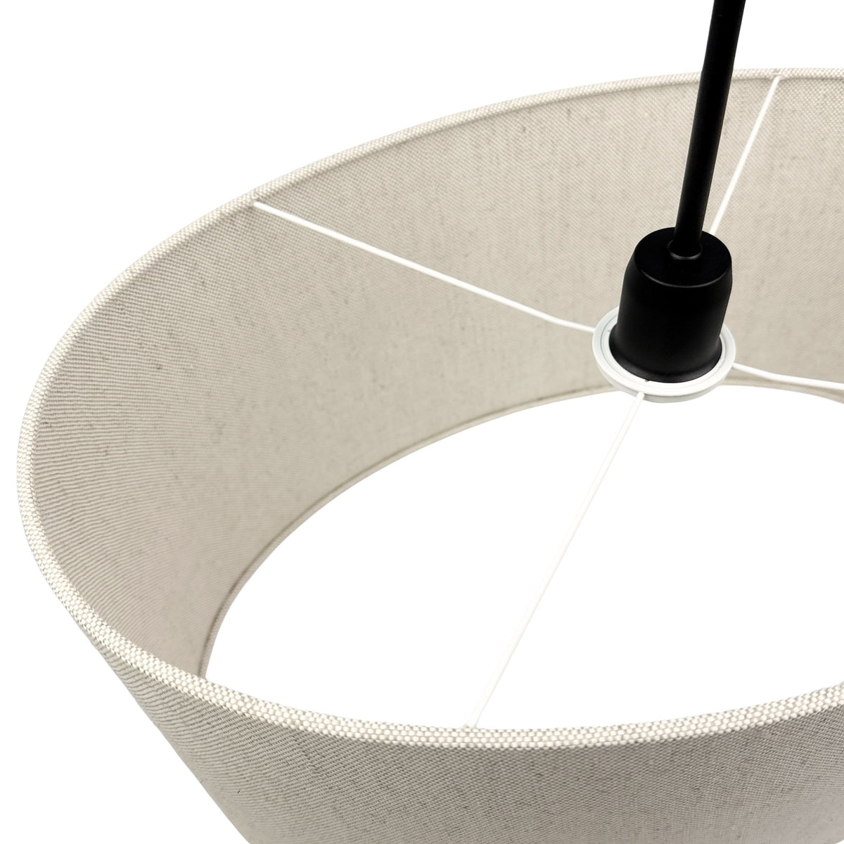 Lampa wisząca SILIA len 52 cm - Czarny