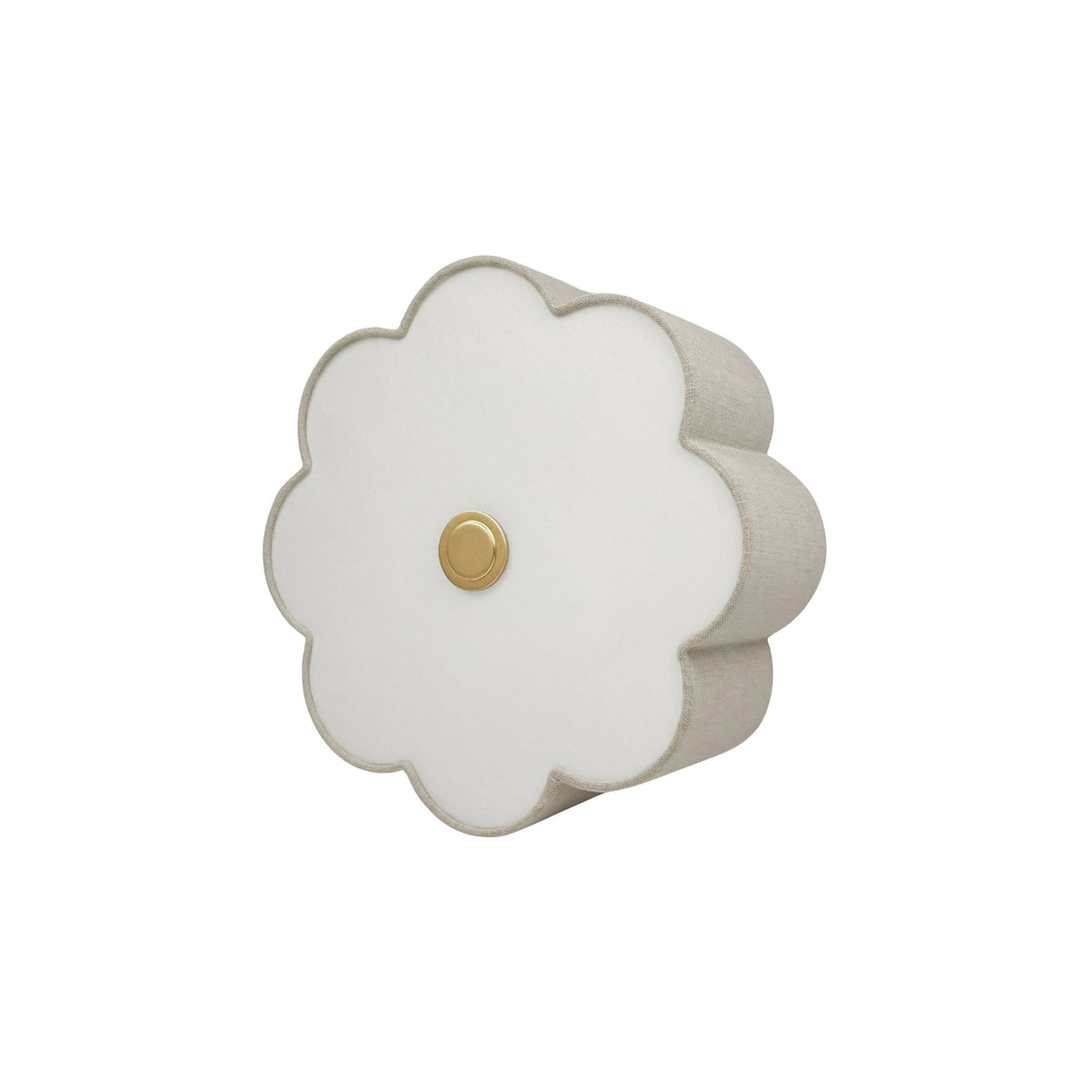 Aurea Gold – kwiatowy plafon i kinkiet z naturalnego lnu Ø35