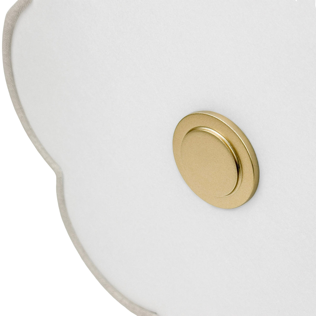 Aurea Gold – kwiatowy plafon i kinkiet z naturalnego lnu Ø35