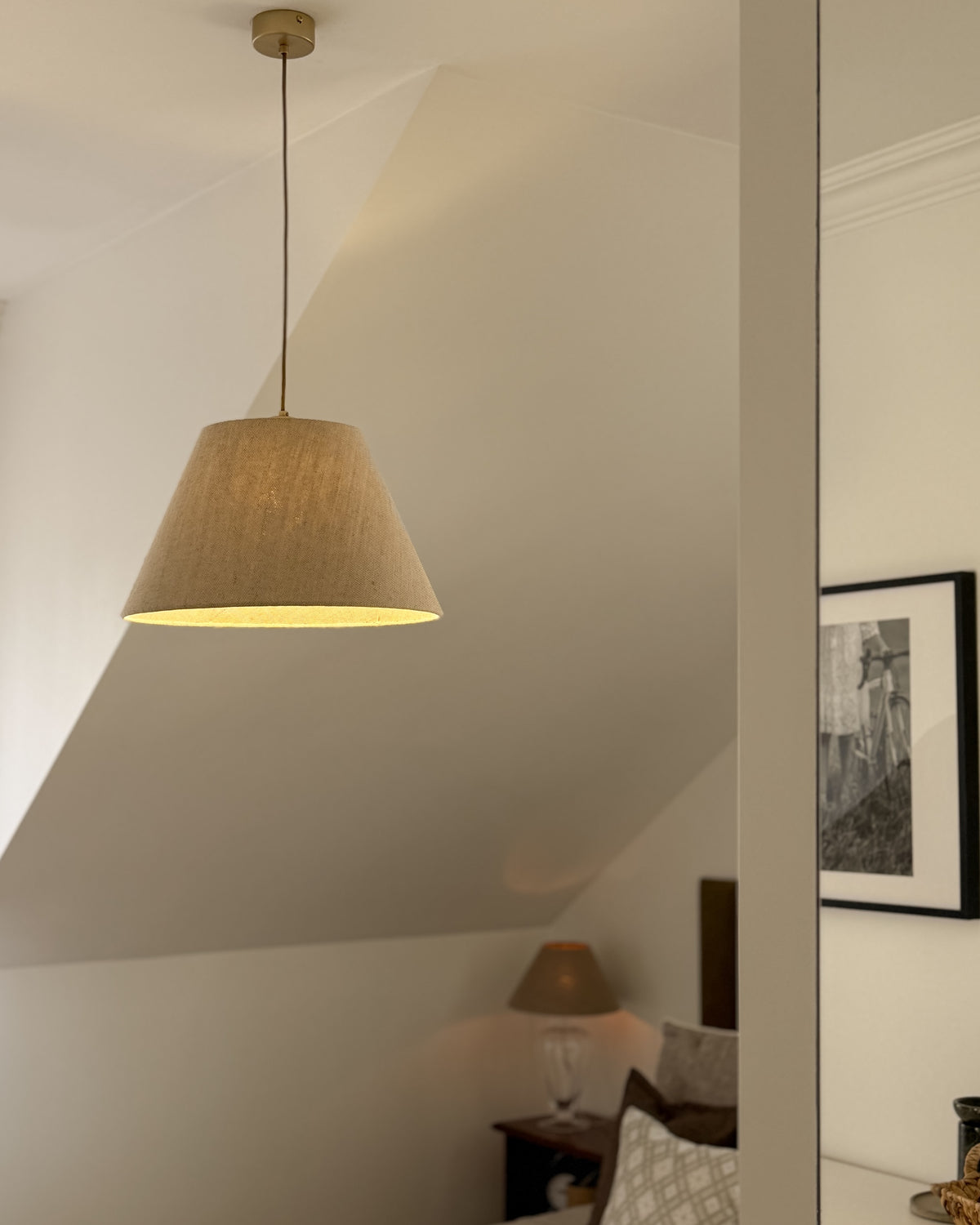Lampa wisząca LINO stożek 40 cm - Złoty