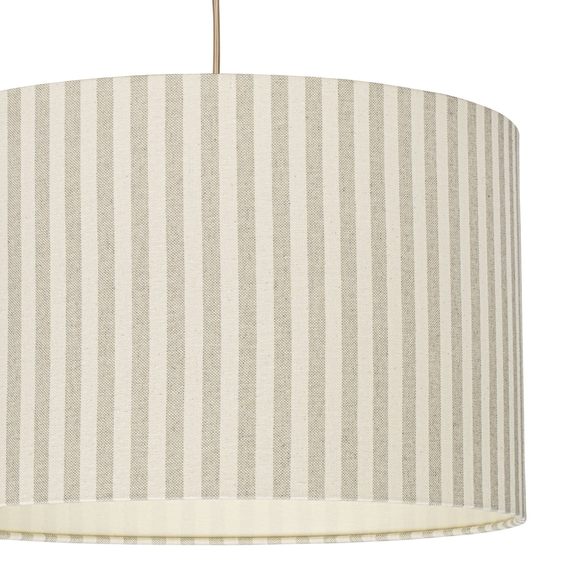 Sand Walec – lampa wisząca z abażurem w paski i mosiądzem Ø38