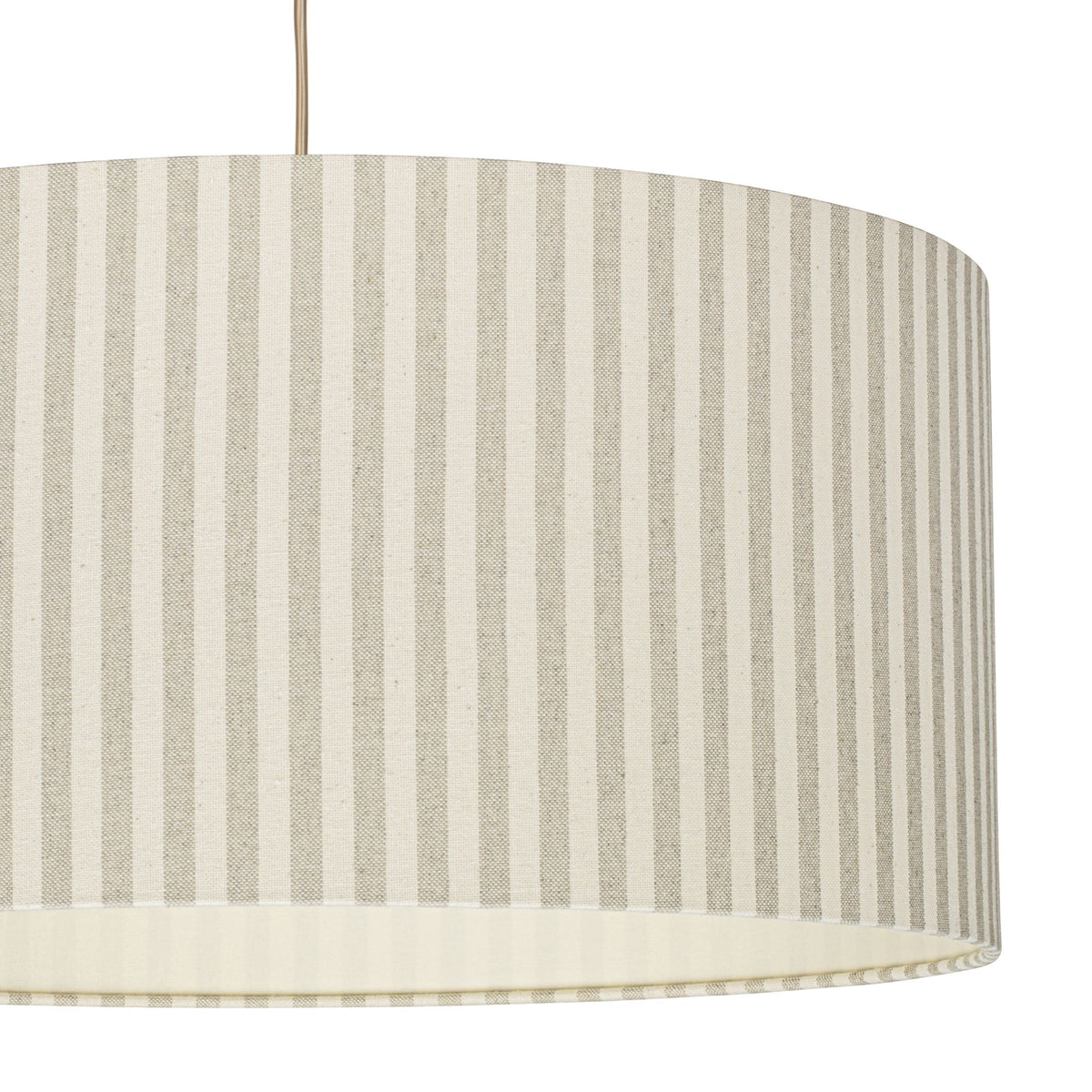 Sand Walec – lampa wisząca z abażurem w paski i mosiądzem Ø50