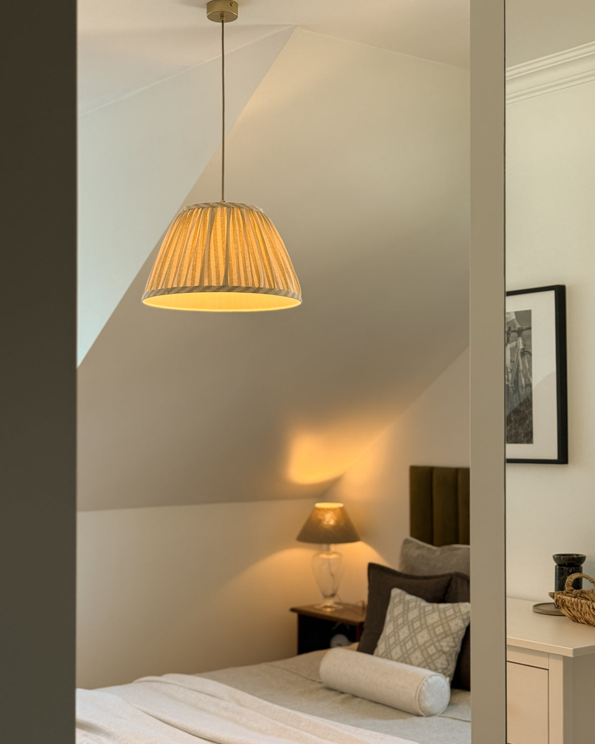 Lampa wisząca SAND stożek 40 cm - Złoty