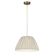 Sand Stożek – lampa wisząca z marszczonym abażurem w paski Ø40
