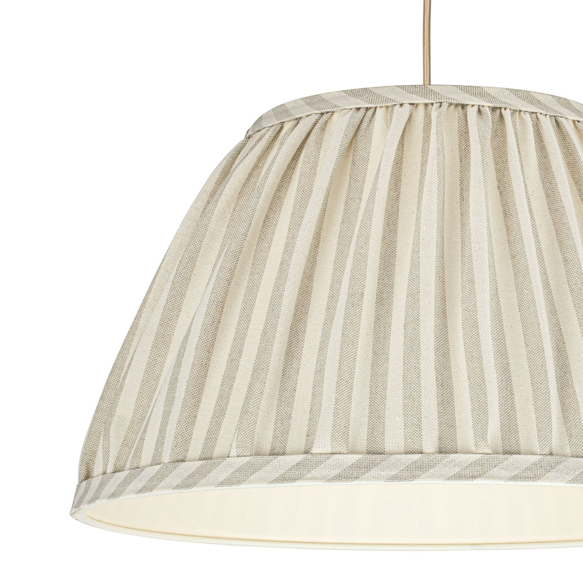 Sand Stożek – lampa wisząca z marszczonym abażurem w paski Ø40