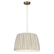 Sand Stożek – lampa wisząca z marszczonym abażurem w paski Ø45
