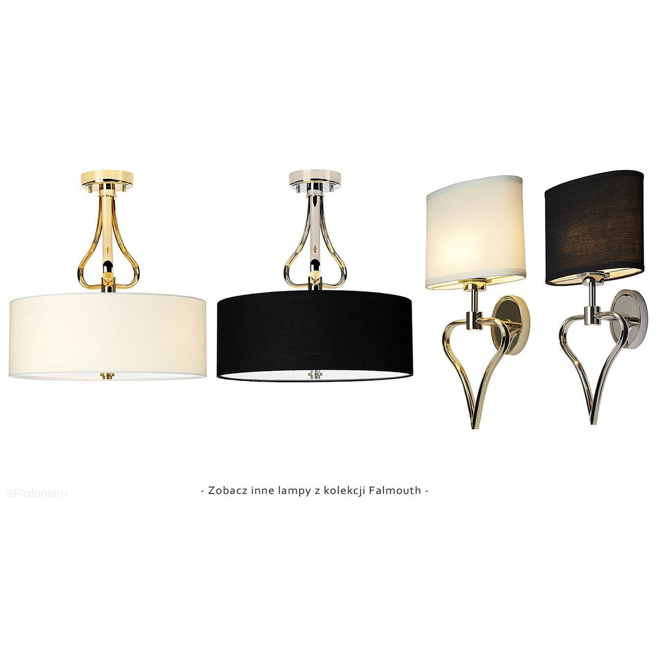 Romantyczna lampa wisząca (czarna, chrom) sufitowa do łazienki sypialni salonu  (G9 3x4W) Elstead (Falmouth)