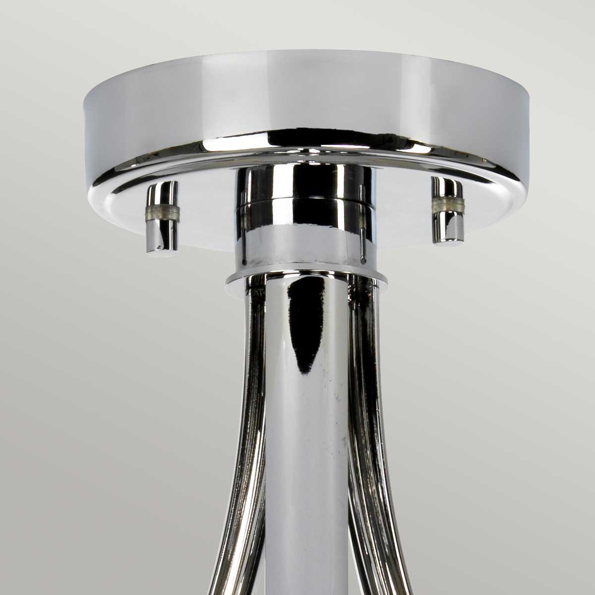Romantyczna lampa wisząca (czarna, chrom) sufitowa do łazienki sypialni salonu  (G9 3x4W) Elstead (Falmouth)