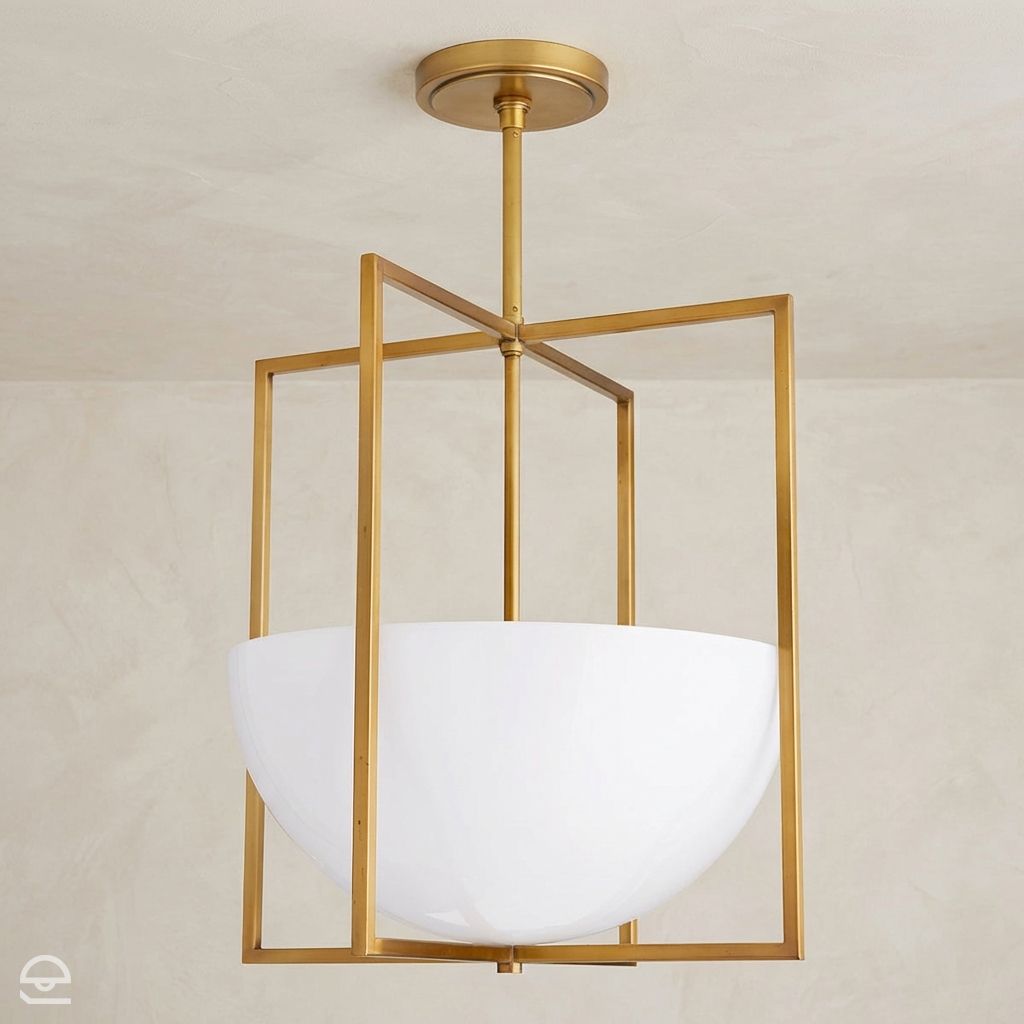 Royce – geometryczna wisząca latarnia ze szkłem mlecznym