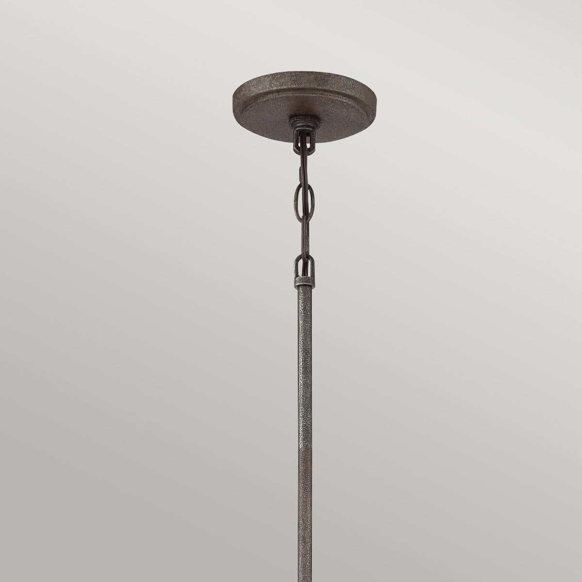 Rustykalna lampa wisząca Wood (drewno, metal) - Quoizel, 23cm / 1xE27