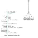 Rustykalny, drewniany żyrandol pałacowy Taulbee, 72 cm - Kichler