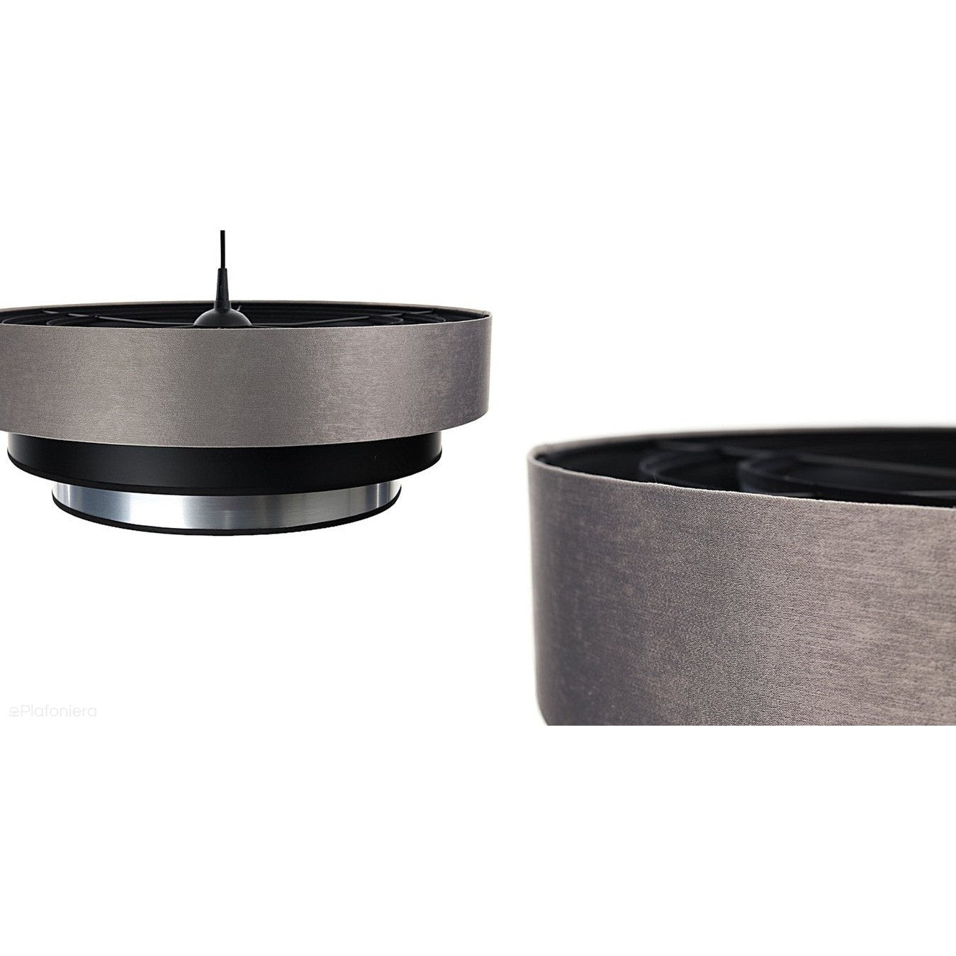 Satynowa lampa 60cm - abażur do salonu sypialni 1xE27 (Trinity 082) ręcznie robiony