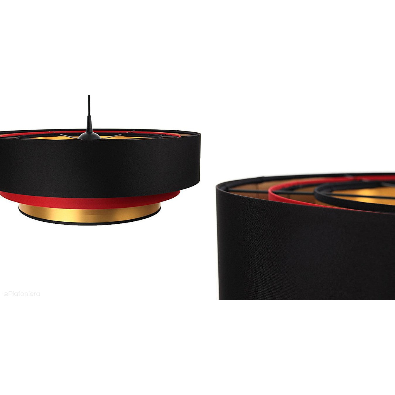 Satynowa lampa 60cm - abażur do salonu sypialni 1xE27 (Trinity 086) ręcznie robiony