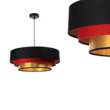 Satynowa lampa 60cm - abażur do salonu sypialni 1xE27 (Trinity 086) ręcznie robiony