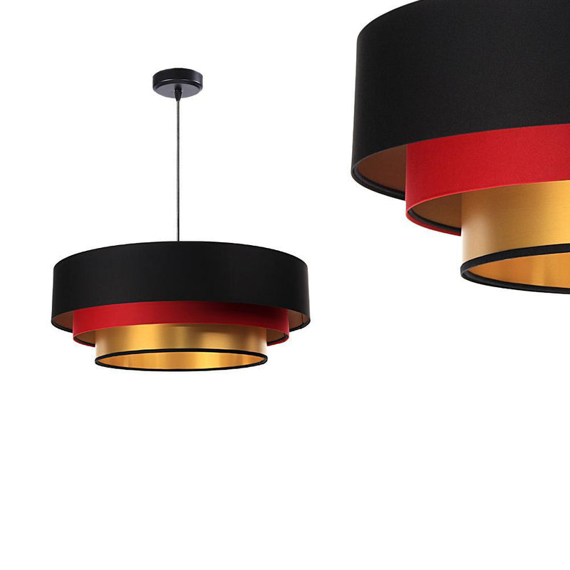 Satynowa lampa 60cm - abażur do salonu sypialni 1xE27 (Trinity 086) ręcznie robiony