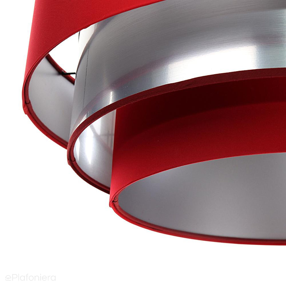 Satynowa lampa 60cm - abażur do salonu sypialni 1xE27 (Trinity 087) ręcznie robiony